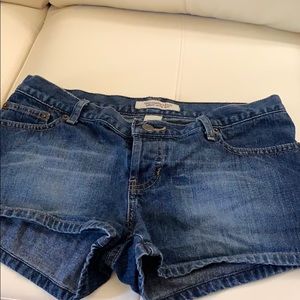 dark jean shorts